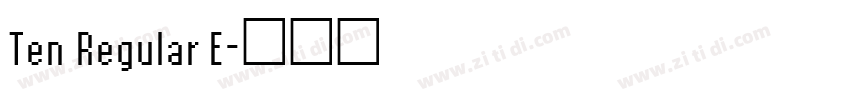 Ten Regular E字体转换